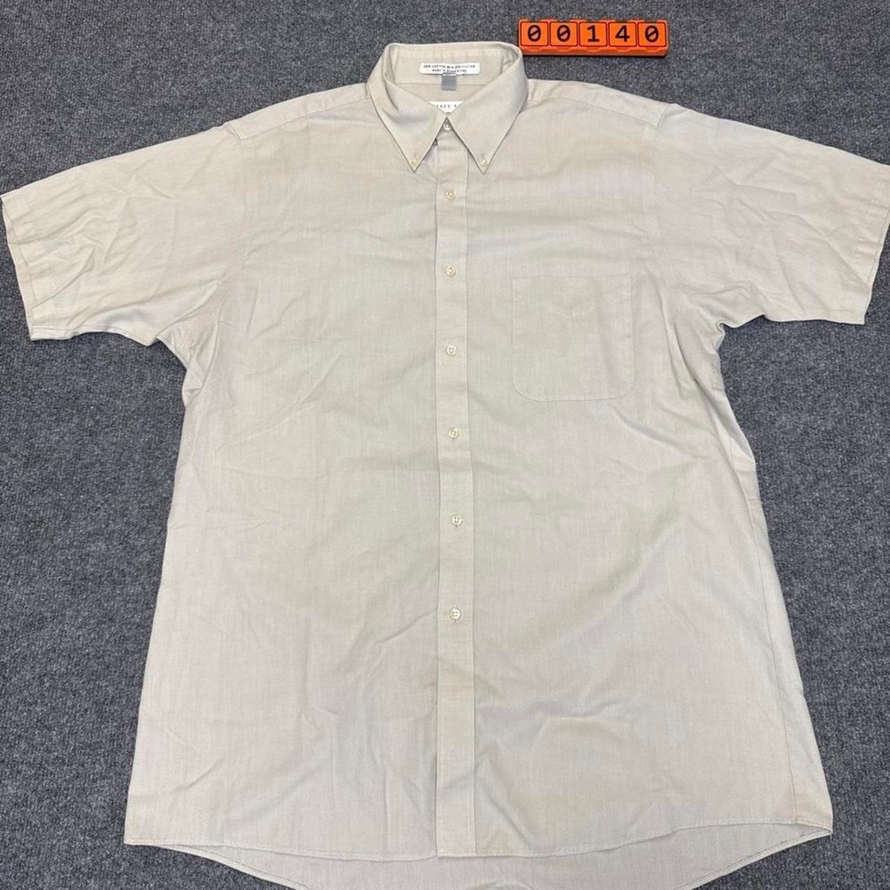 Geoffrey Beene Mens 15.5 short sleeve Button Down Shirt.